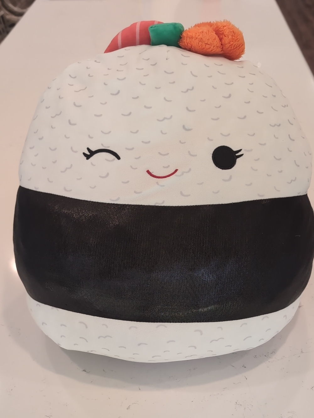 Squishmallows Kawaii Sushi Plush Pillow - White, Black, Pink & Orange